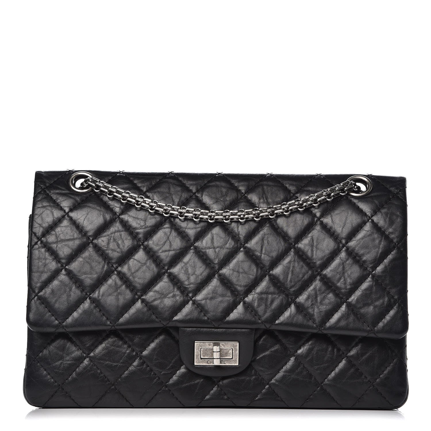 Chanel Aged Calfskin Quilted 2.55 Reissue 226 Flap Black 1 of 8