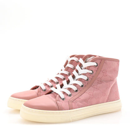 Gucci Monogram Womens High Top Sneakers 36 Pink Soft Pink 4 of 10