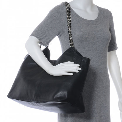 Prada Soft Calf Chain Tote Nero Black 2 of 8
