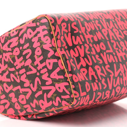 Louis Vuitton Monogram Graffiti Speedy 30 Fuchsia 8 of 10