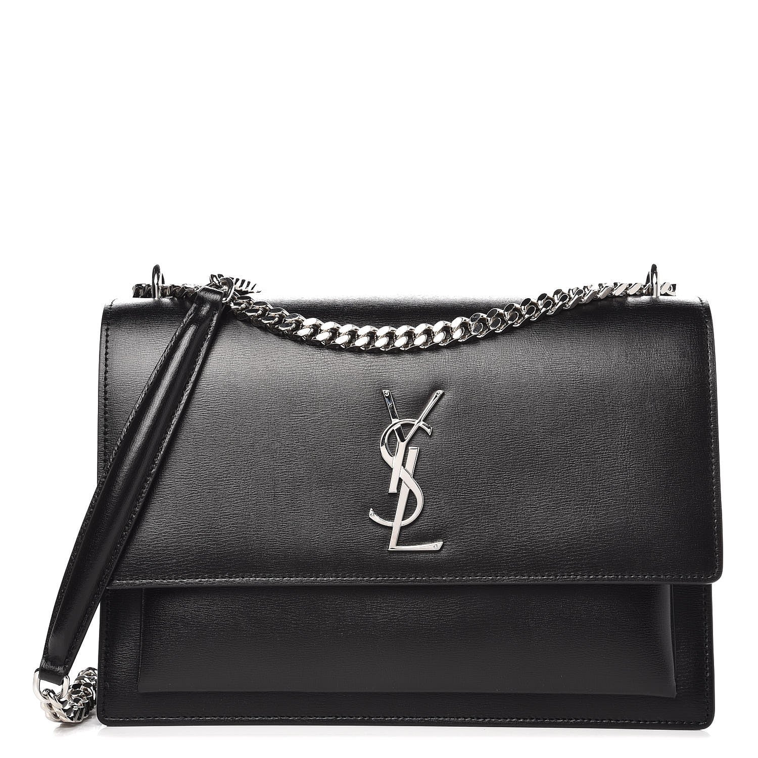 Saint Laurent Calfskin Large Monogram Sunset Black 1 of 8
