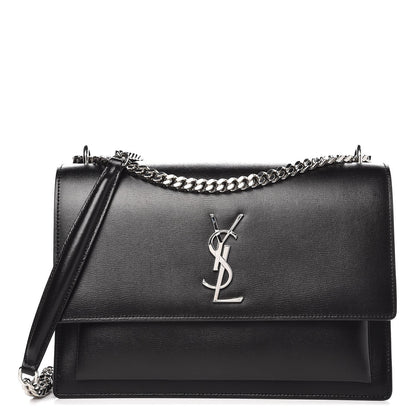 Saint Laurent Calfskin Large Monogram Sunset Black 1 of 8