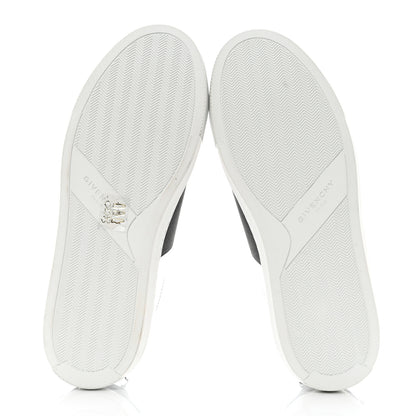 Givenchy Calfskin Band Logo Womens Urban Street Sneakers 38 Silvery 5 of 9