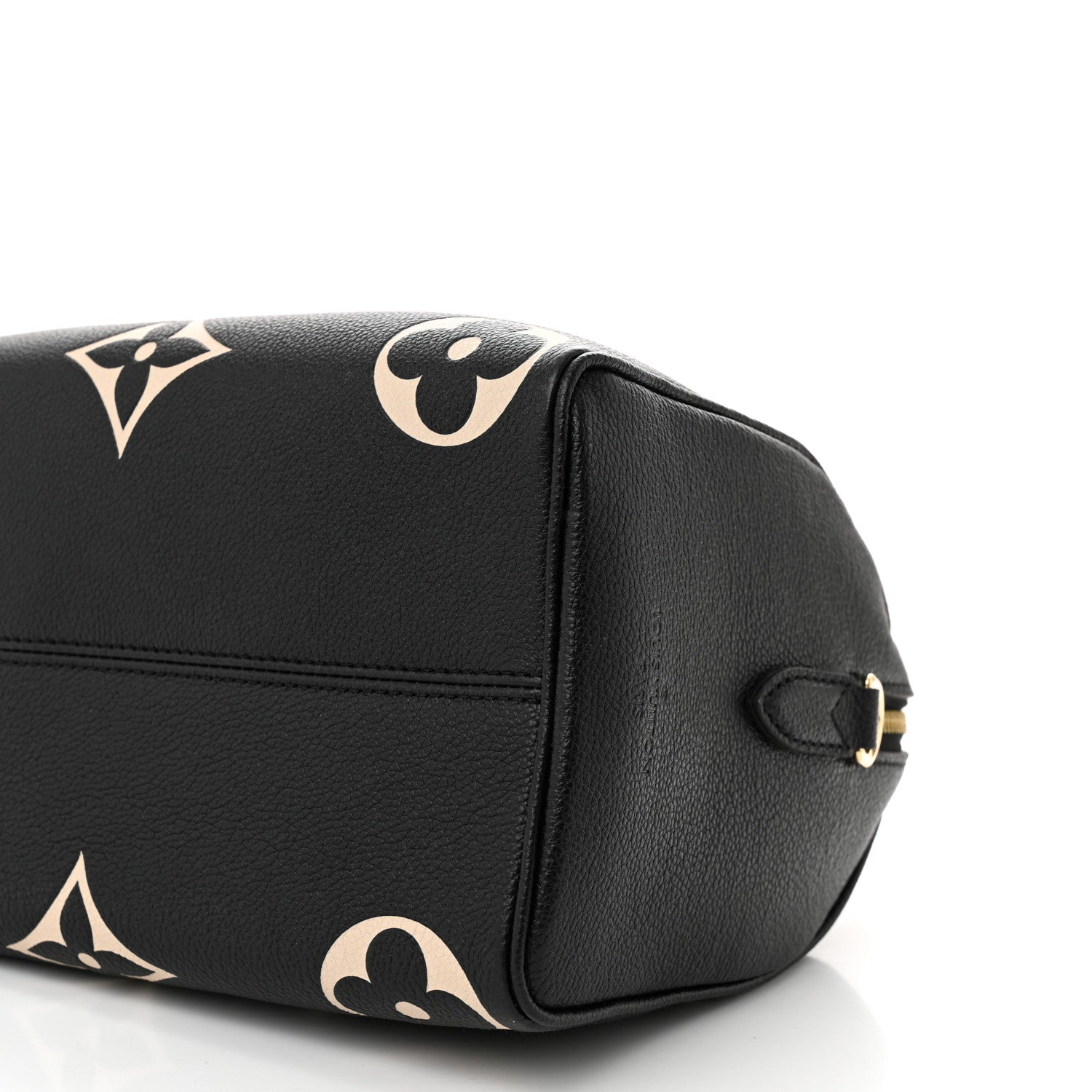 Louis Vuitton Empreinte Monogram Giant Speedy Bandouliere 25 Black Beige 9 of 9