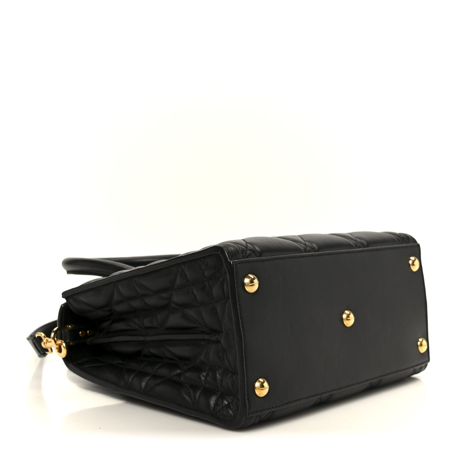 Calfskin Macrocannage Medium St. Honore Tote Black