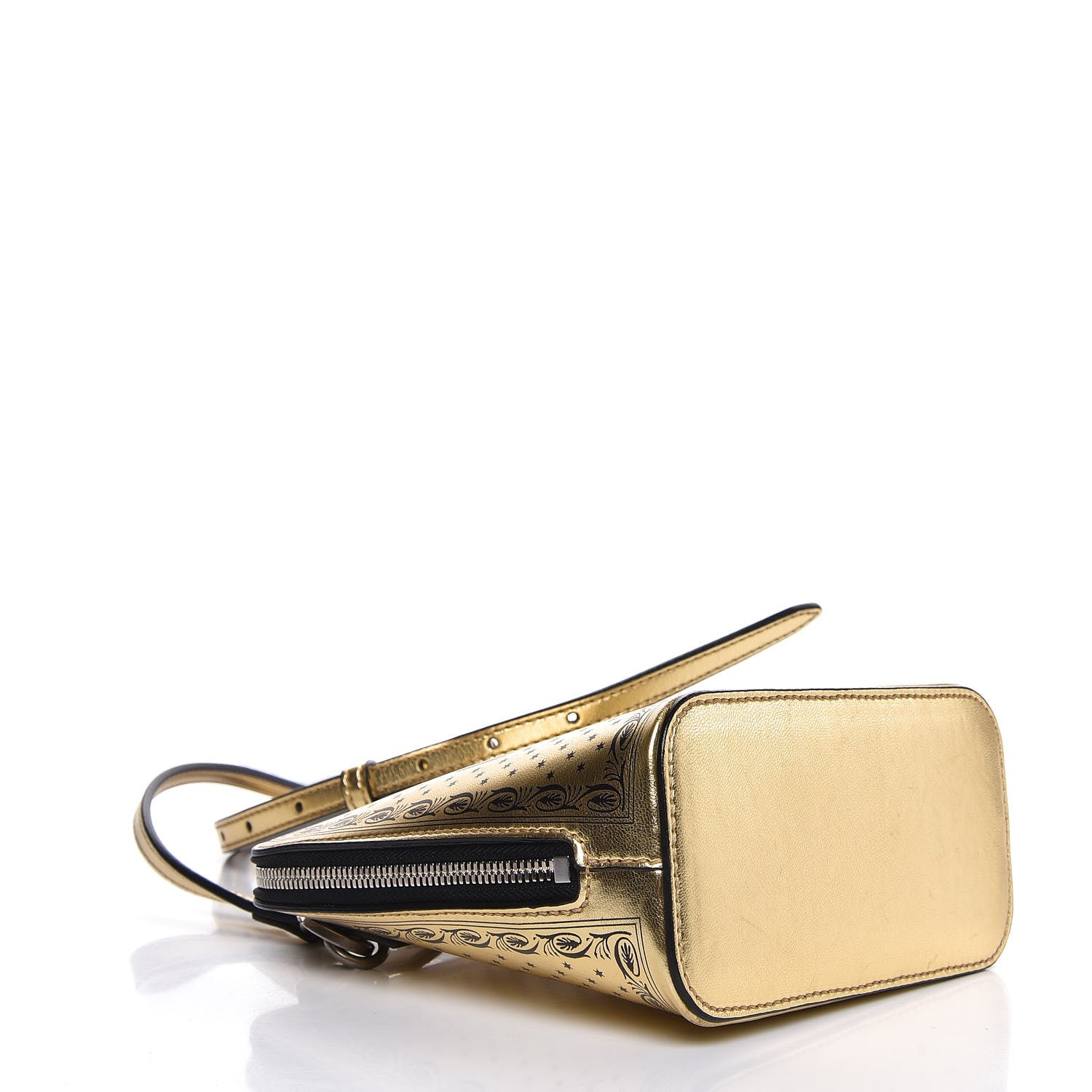 Gucci X SEGA Calfskin GUCCY Stars Mini Dome Shoulder Bag Gold 4 of 7