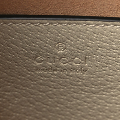 Gucci Textured Dollar Calfskin Web Small Diana Tote Bag Mystic White 8 of 11