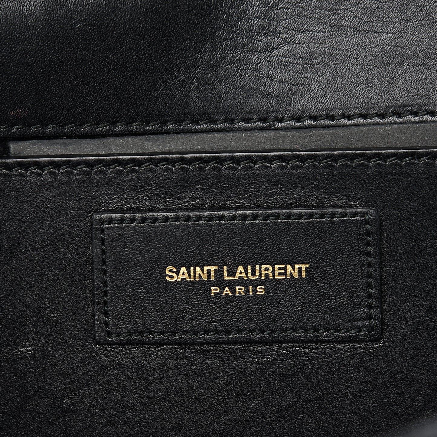 Calfskin Lutetia Flap Clutch Black