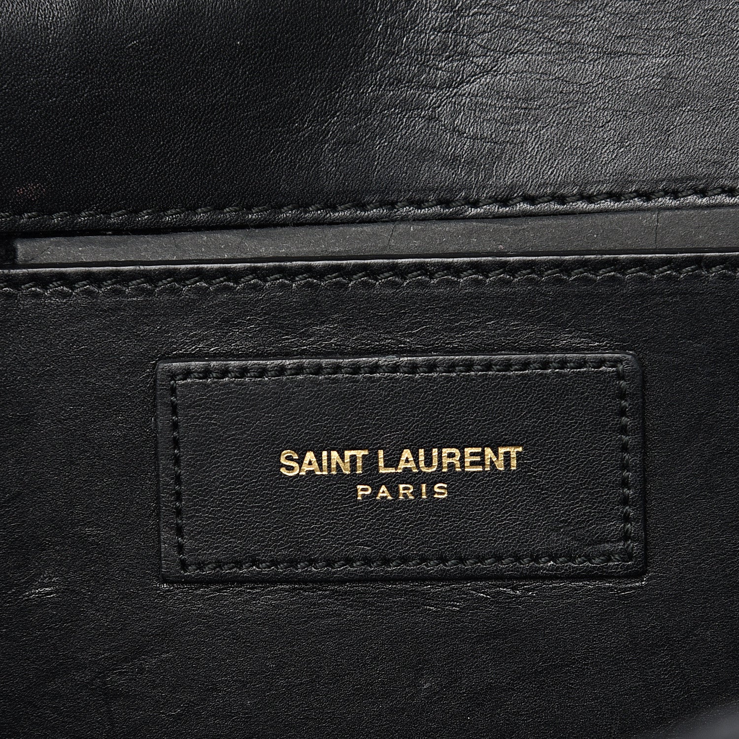 Saint Laurent Calfskin Lutetia Flap Clutch Black 5 of 11