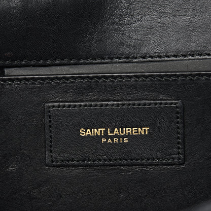 Saint Laurent Calfskin Lutetia Flap Clutch Black 5 of 11