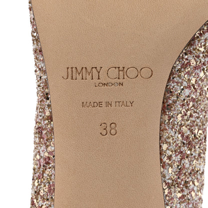 Jimmy Choo Glitter Pointy Toe Pumps 38 Pink 7 of 10