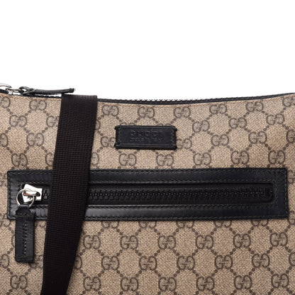 Gucci GG Supreme Monogram Flat Messenger Bag Black 16 of 16