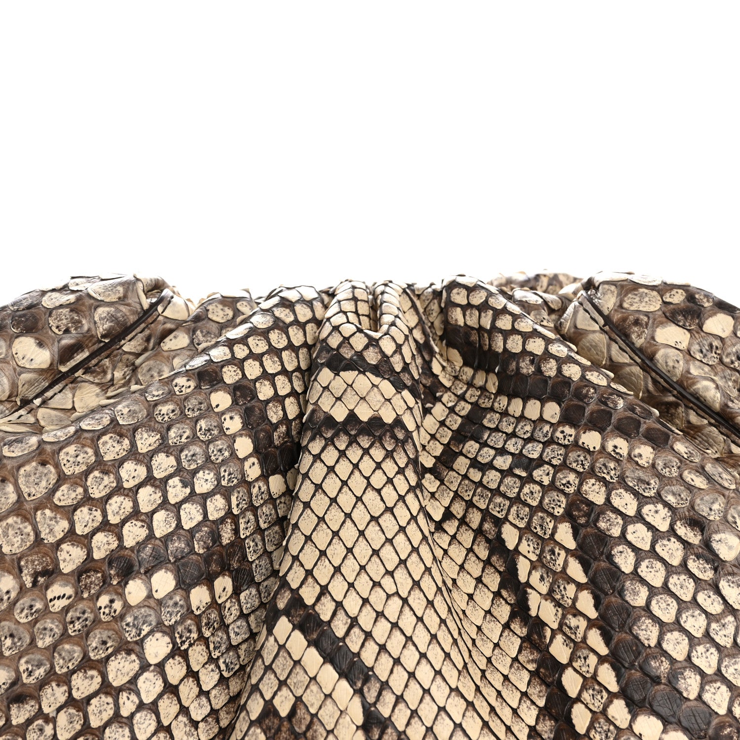 Bottega Veneta Snakeskin The Pouch Oversized Clutch Naturale 9 of 13