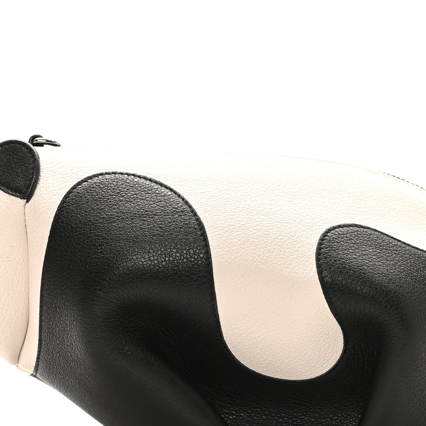 Calfskin Panda Crossbody Black White