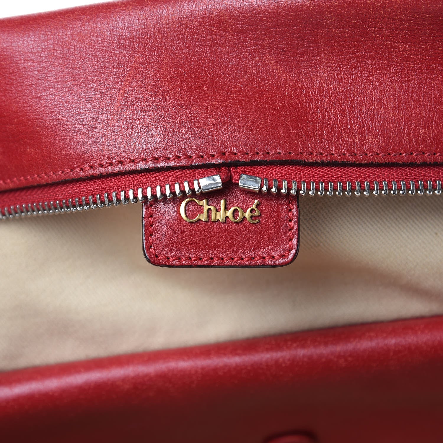 Chloe Calfskin Aurore Duffle Bag Vermillion Red 8 of 31