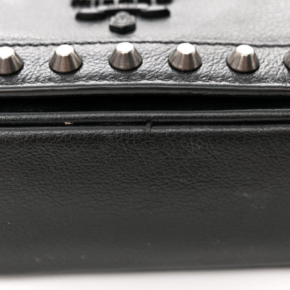 Prada Glace Calfskin Studded Crossbody Black 13 of 15