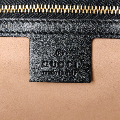 Gucci Monogram Matelasse Diagonal Small GG Marmont Shoulder Bag Beige Black 6 of 12