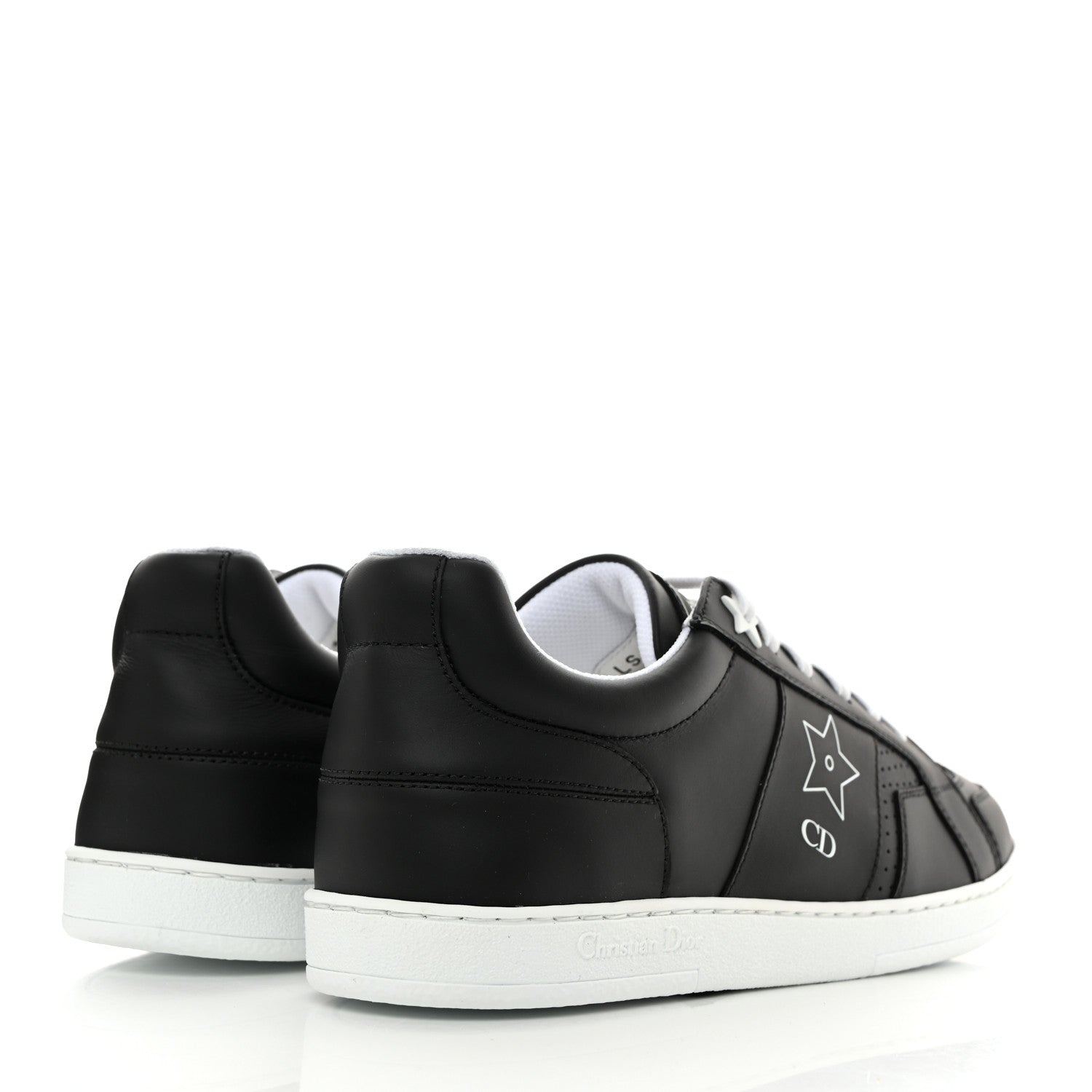 Christian Dior Calfskin Dior Star Ors Low Top Sneakers 39.5 Black 4 of 9