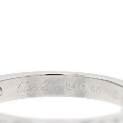 Cartier Platinum Diamond 1895 Wedding Band Ring 48 4.5 4 of 5
