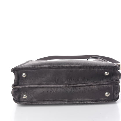 Prada Saffiano Cuir Double Handle Tote Baltico 21 of 22