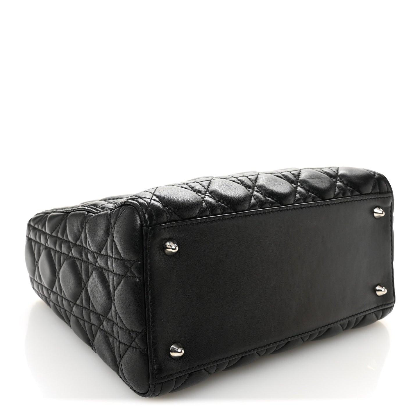 Lambskin Cannage Medium Lady Dior Black