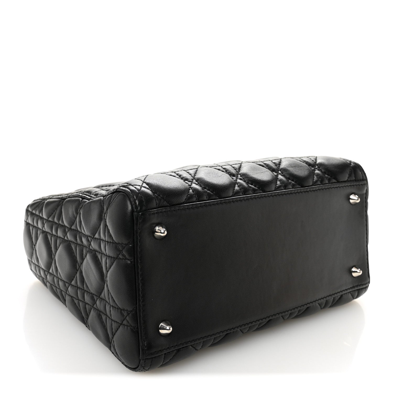 Christian Dior Lambskin Cannage Medium Lady Dior Black 4 of 12