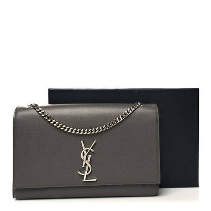 Saint Laurent Grain De Poudre Large Classic Monogram Kate Satchel Earth 11 of 11
