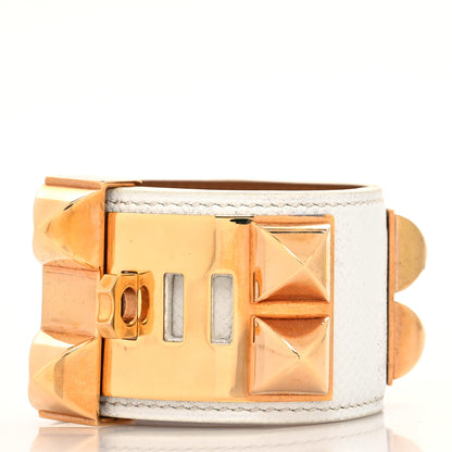Hermes Epsom Collier de Chien CDC Bracelet T2 White 3 of 7