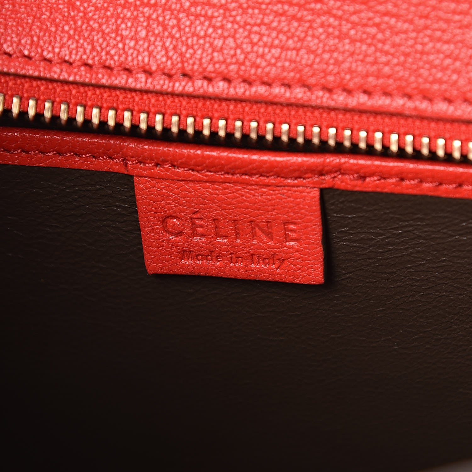 Celine Goatskin Nano Tri-Color Luggage Red 6 of 8