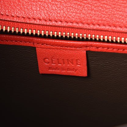 Celine Goatskin Nano Tri-Color Luggage Red 6 of 8