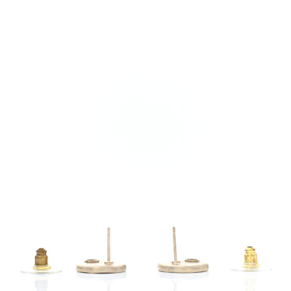 Chanel Metal CC Round Earrings Light Gold 3 of 5