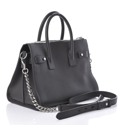 Saint Laurent Grained Calfskin Baby Supple Sac De Jour Asphalt 3 of 10