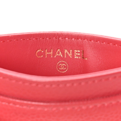 Chanel Caviar Timeless CC Card Holder Dark Red 6 of 8