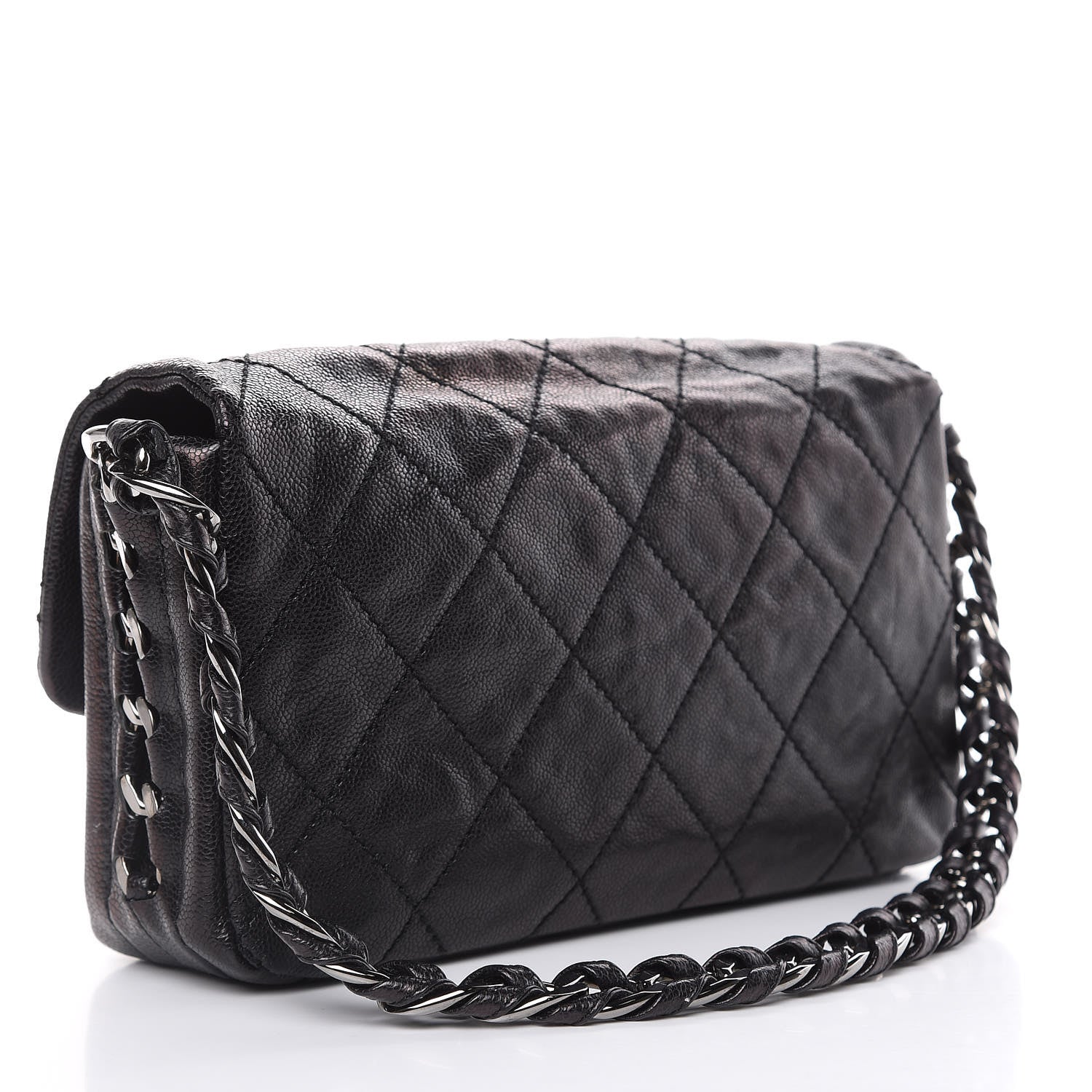 Chanel Glazed Caviar Quilted Modern Chain Flap Black 3 of 15