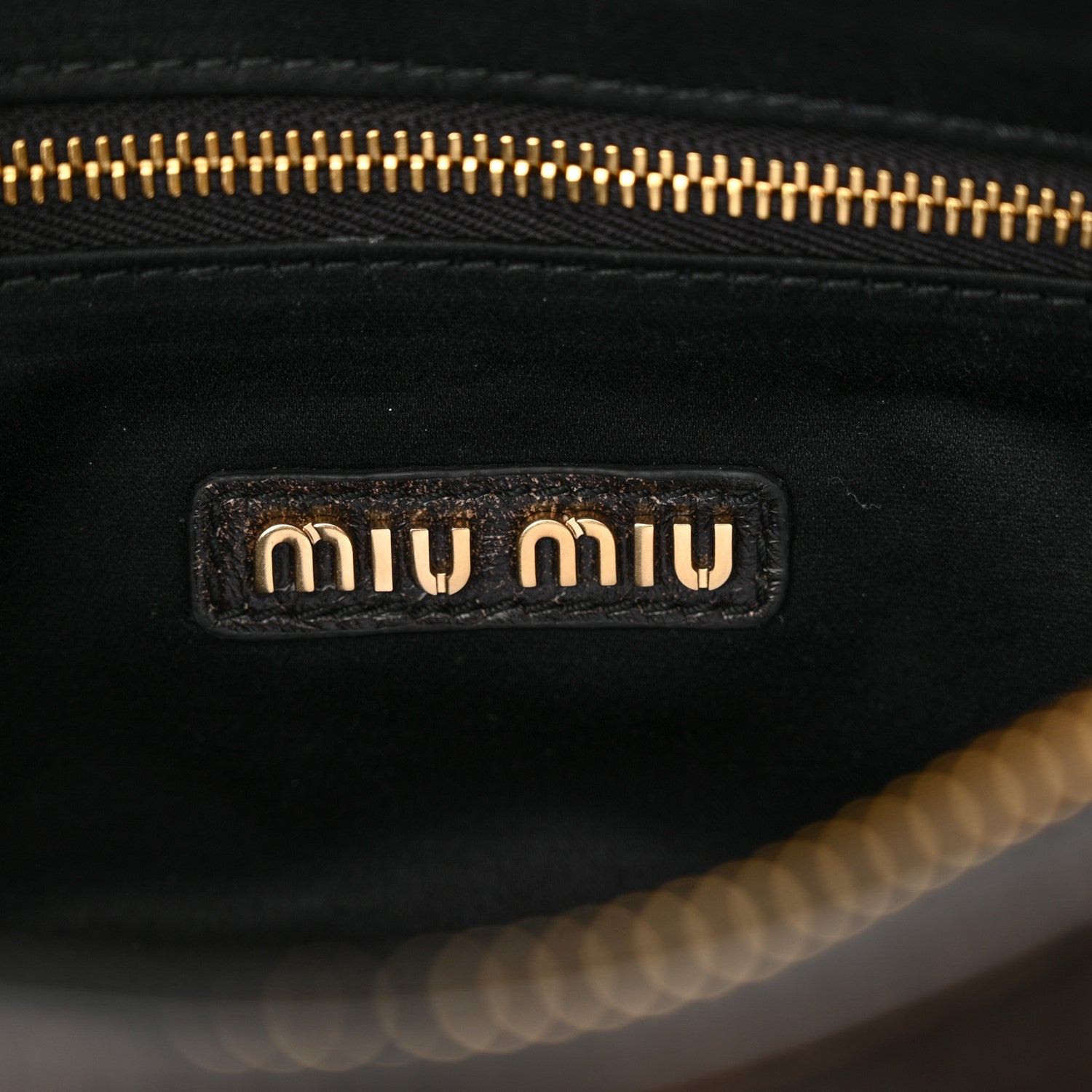 Miu Miu Distressed Nappa Pocket Bag Sand Coffee 6 of 12