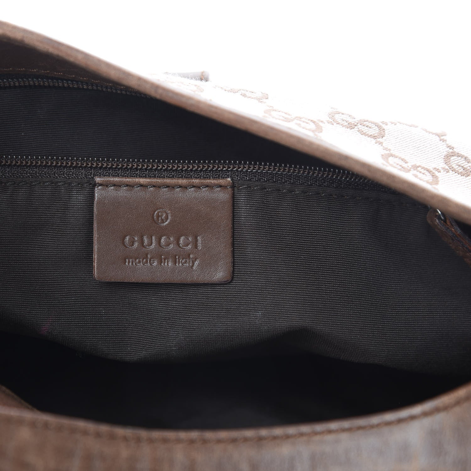 Gucci Monogram Lobster Clasp Jackie O Hobo Brown 6 of 16