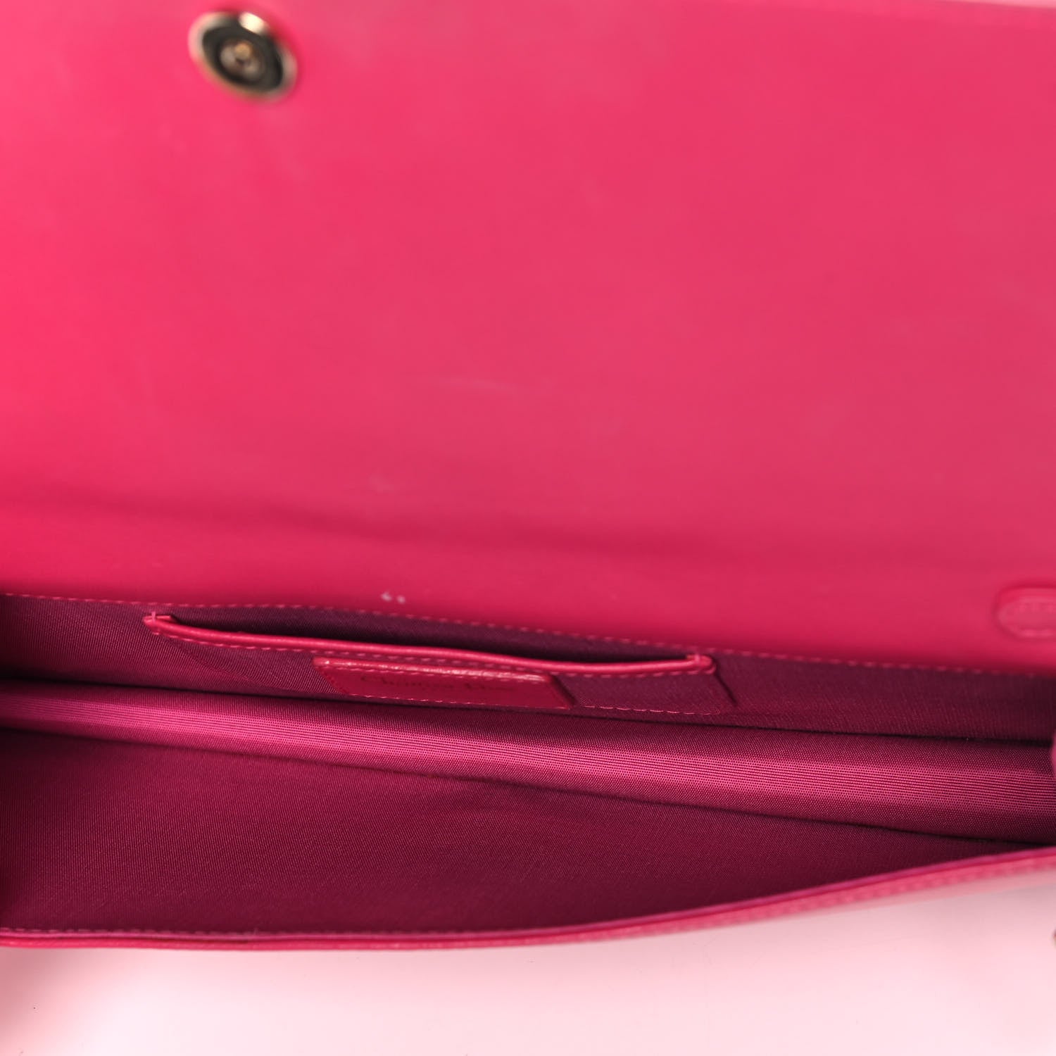 Christian Dior Lambskin Cannage Lady Dior Clutch Fuchsia 5 of 12