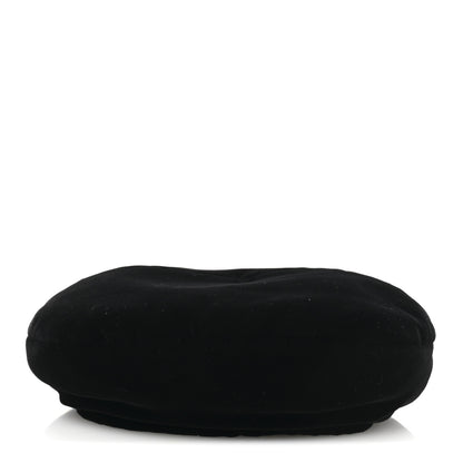 Chanel Velvet Beret Hat S Black 5 of 8