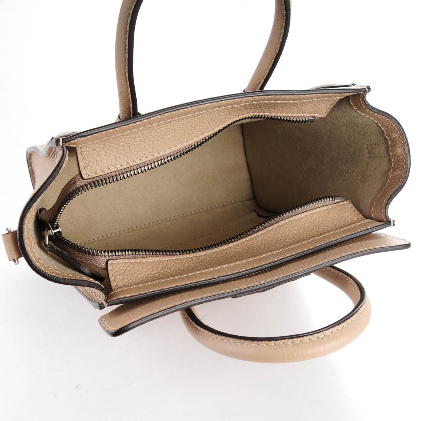 Drummed Calfskin Nano Luggage Dune