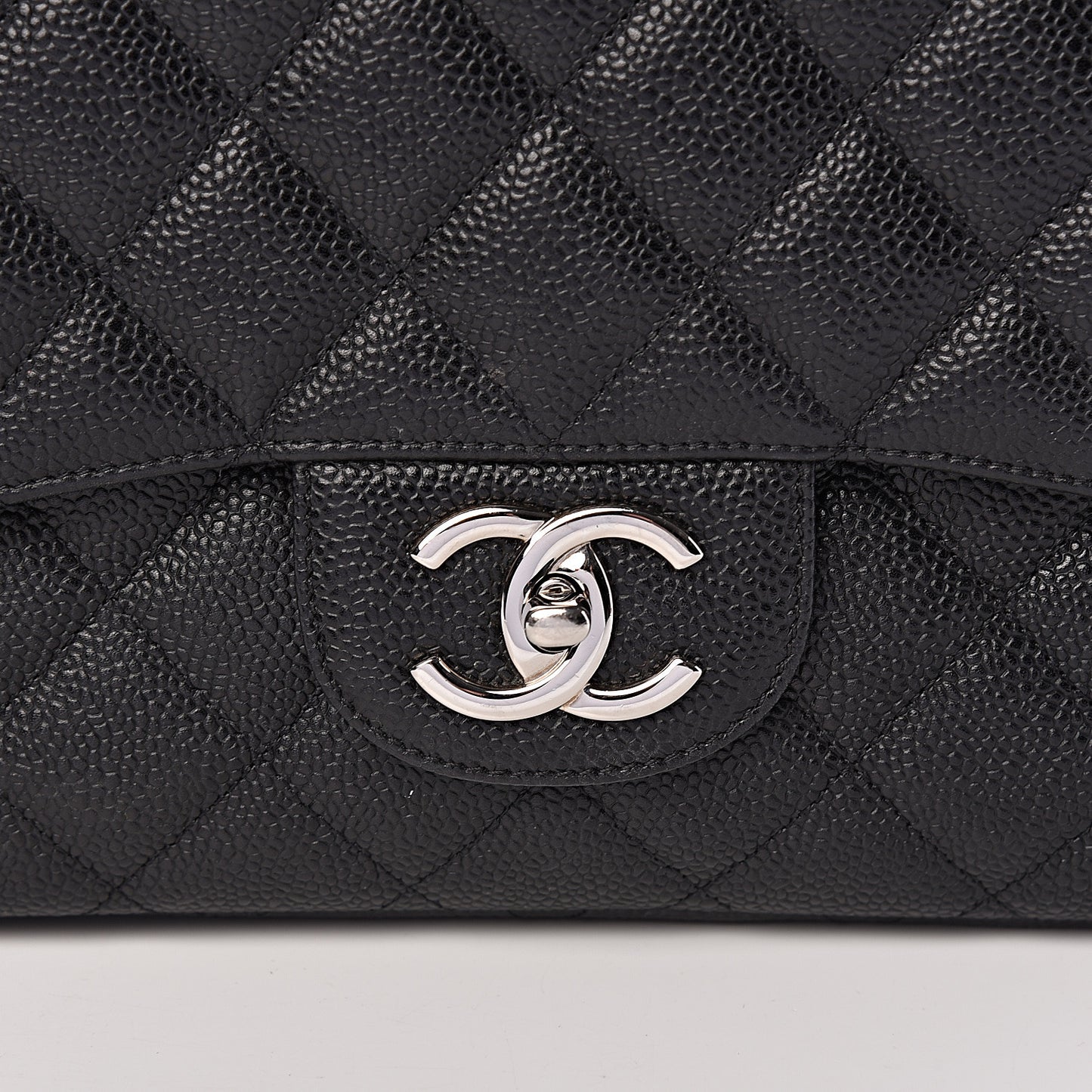 Caviar Quilted Maxi Double Flap Black