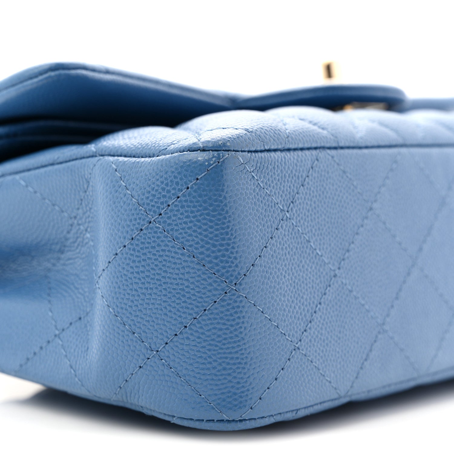 Chanel Caviar Quilted Small Double Flap Blue 9 of 10