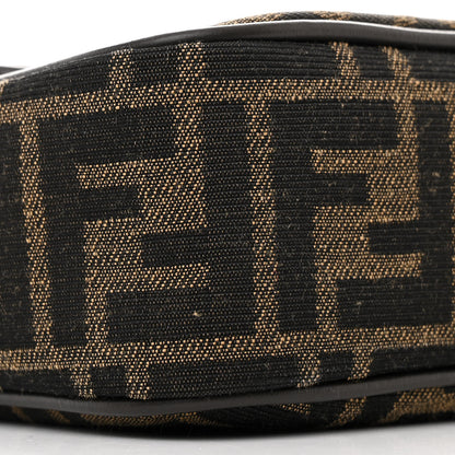 Fendi Fabric Jacquard FF 1974 Midi Chain Baguette Tobacco Moro 9 of 10