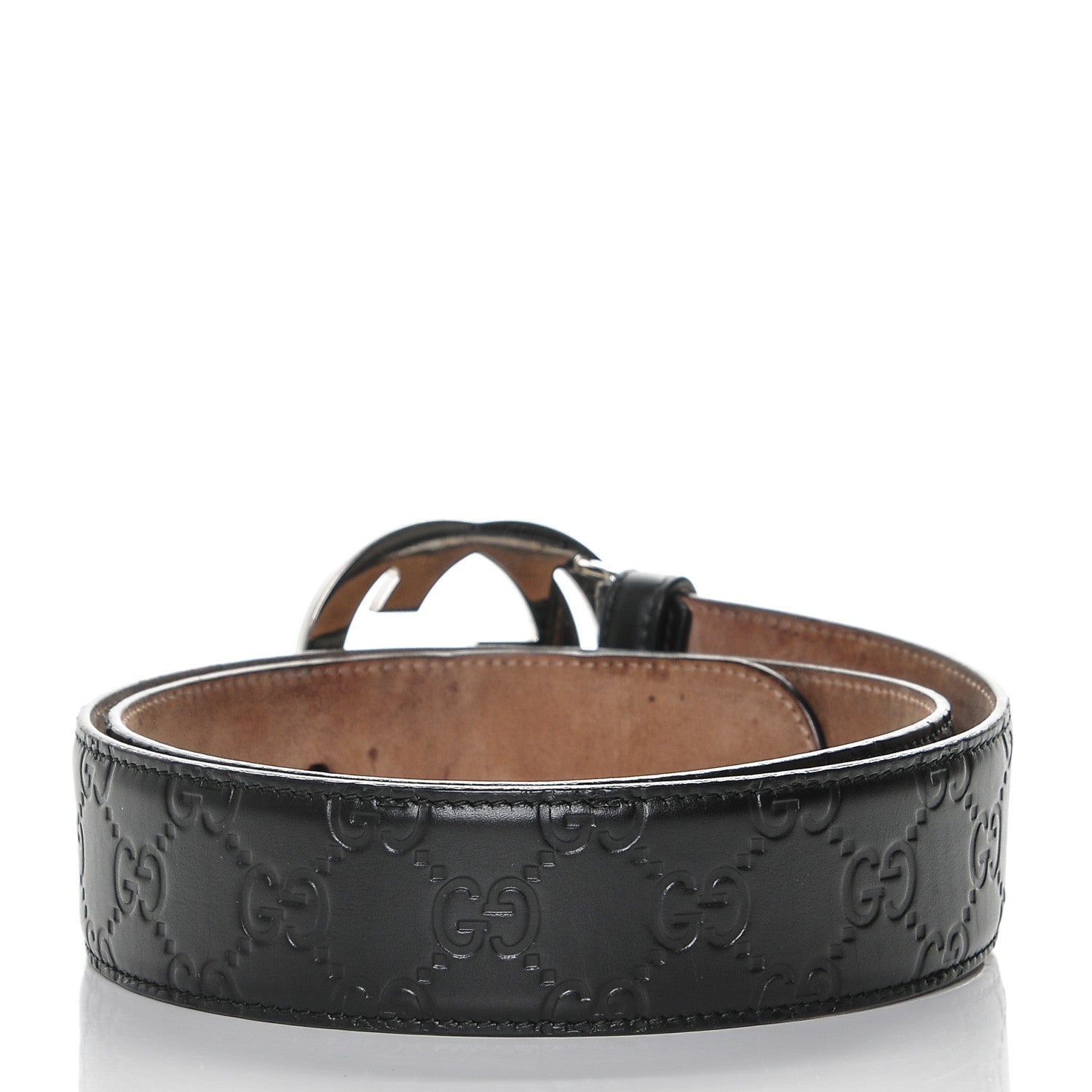 Gucci Guccissima Signature Interlocking G 40mm Belt 85 34 Black 3 of 6