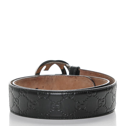Gucci Guccissima Signature Interlocking G 40mm Belt 85 34 Black 3 of 6