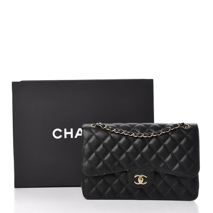 Chanel Caviar Quilted Jumbo Double Flap Black 11 of 11