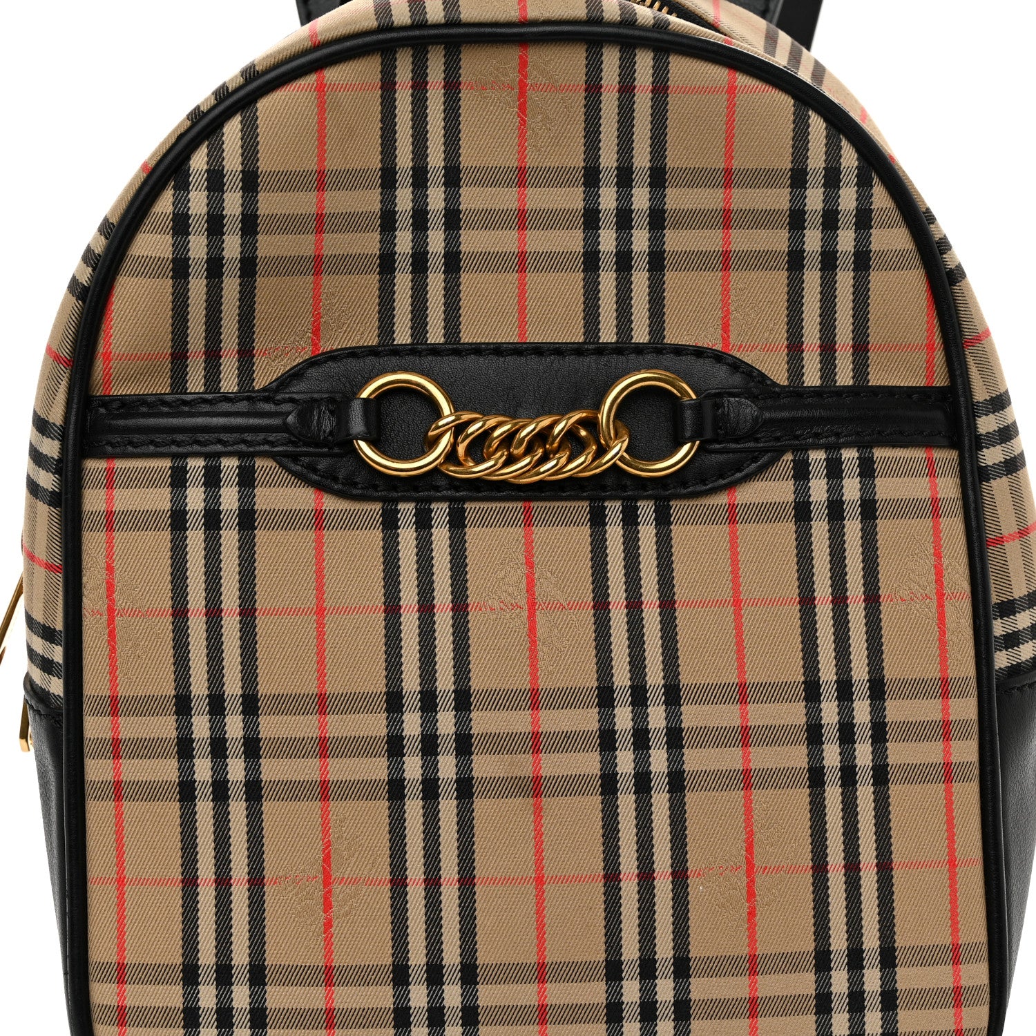 Burberry Smooth Calfskin 1983 Knight Check Link Backpack Black 8 of 11