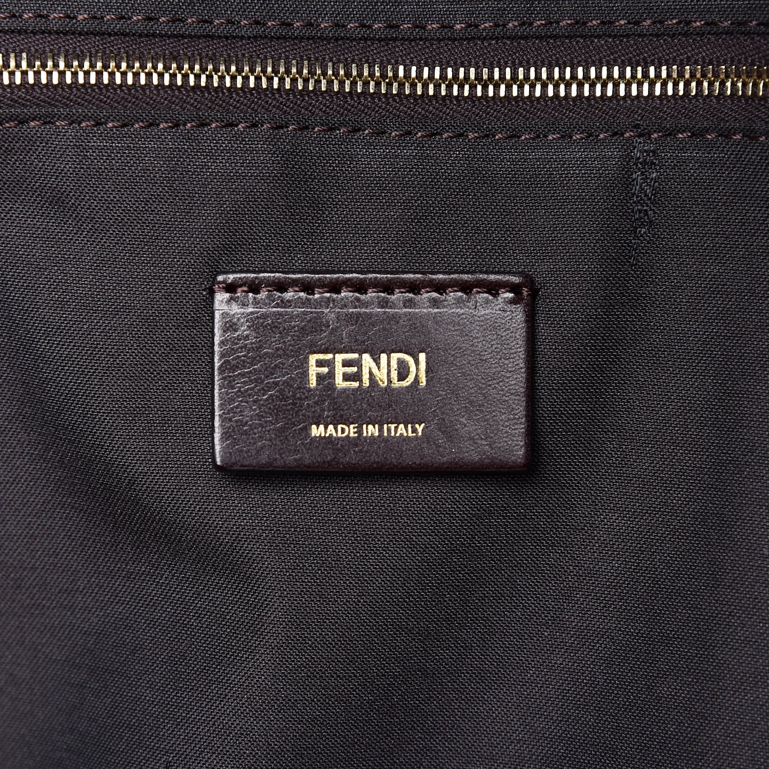 Fendi X FILA Glazed Fabric Vitello Century FF 1974 Mania Pouch Pocket Backpack Mogano Panna Blueberry 6 of 11