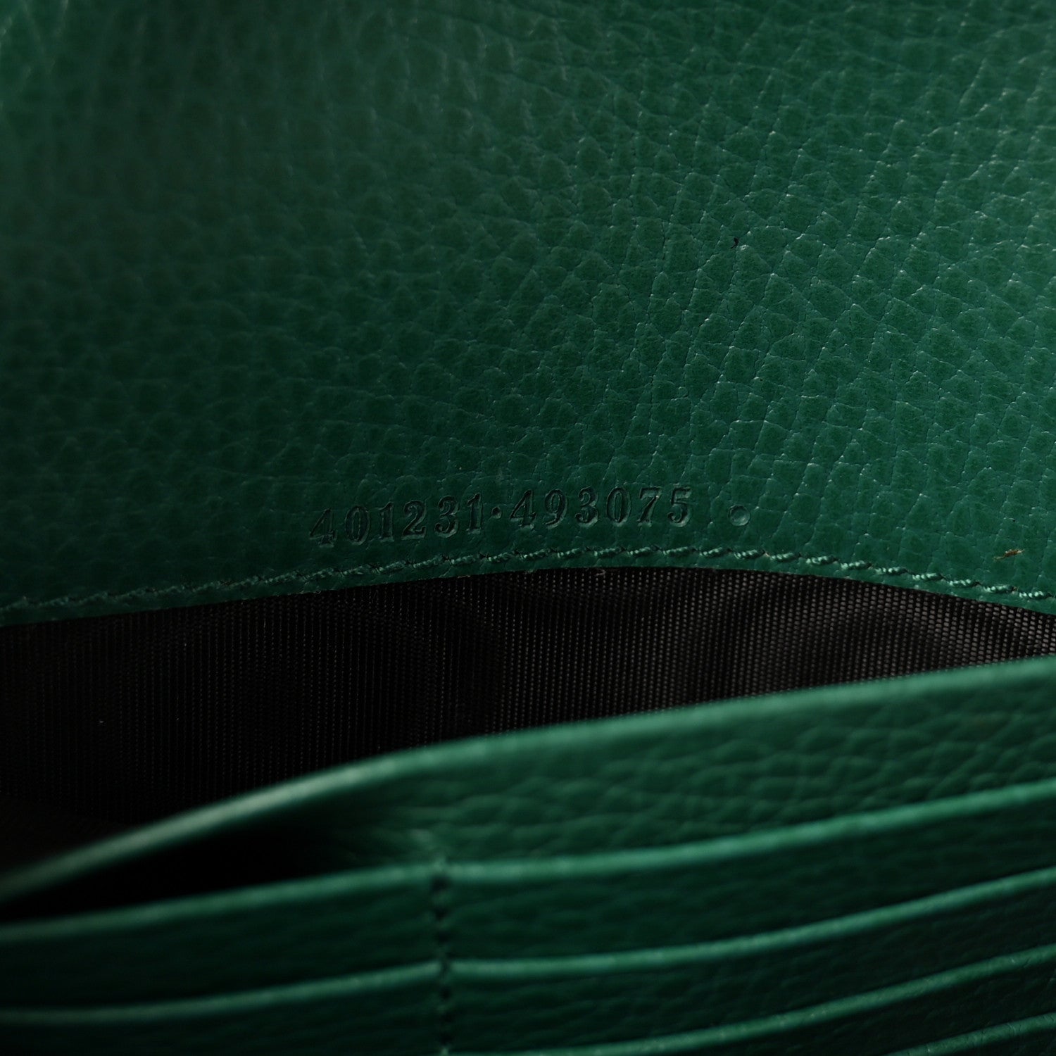 Gucci Calfskin Mini Dionysus Chain Wallet Emerald 7 of 10