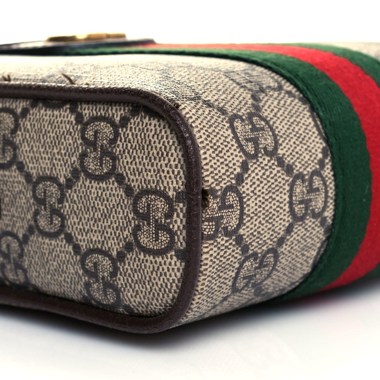 GG Supreme Monogram Web Mini Ophidia Messenger Brown