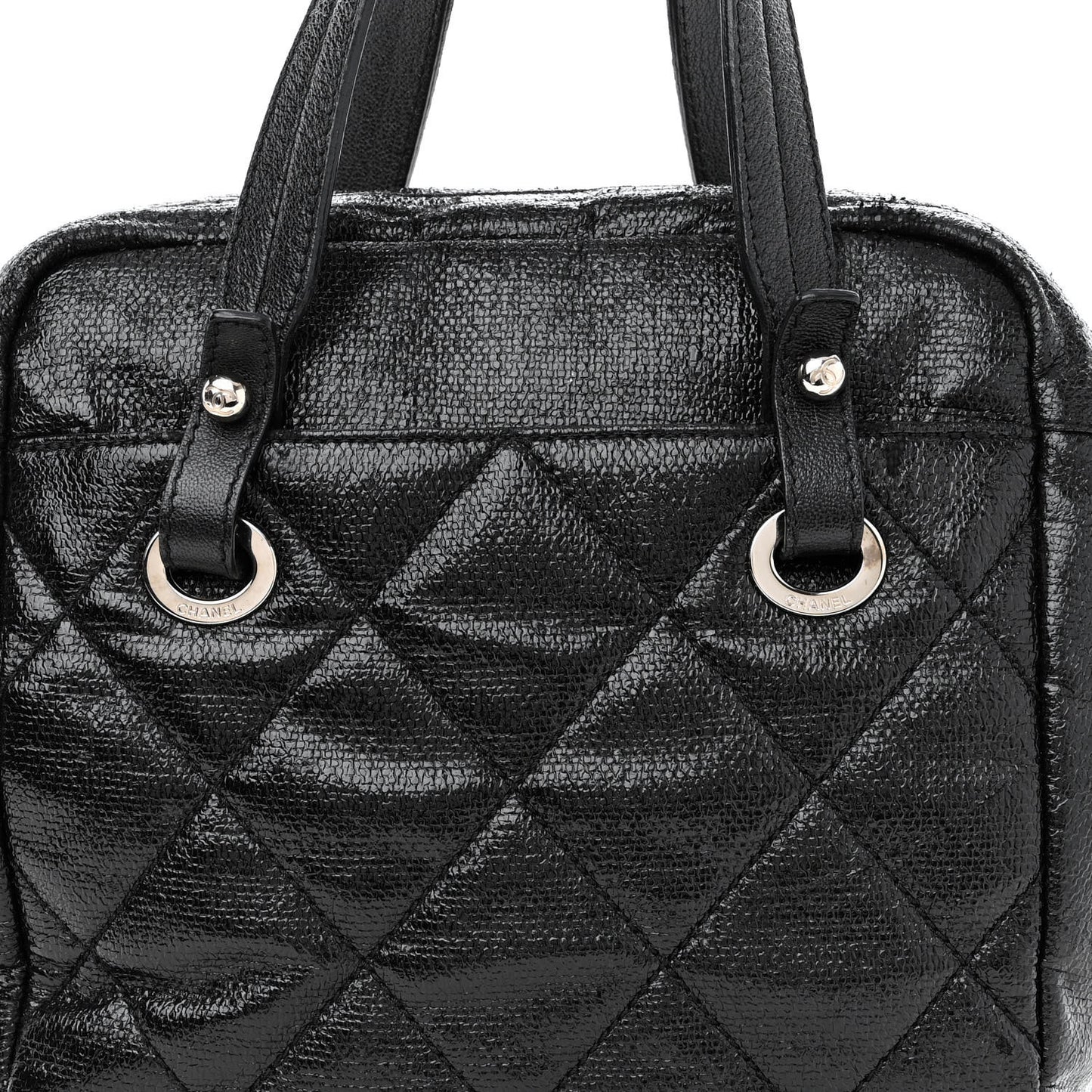 Coated Canvas Paris Biarritz Satchel Black